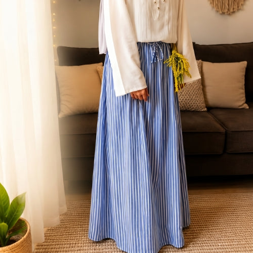 Linen Blue Skirt