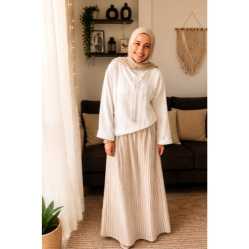Linen Camel Skirt