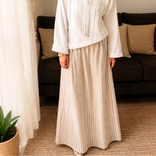 Linen Camel Skirt