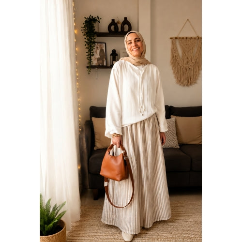 Linen Camel Skirt