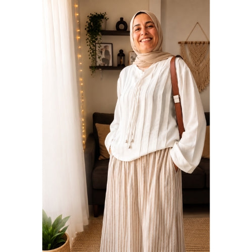 Linen Camel Skirt
