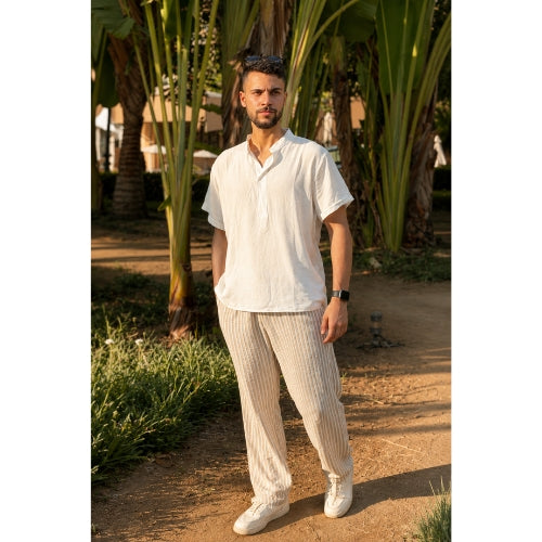 Linen Camel Pants