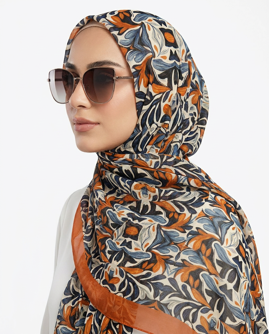 Caramel Printed Chiffon