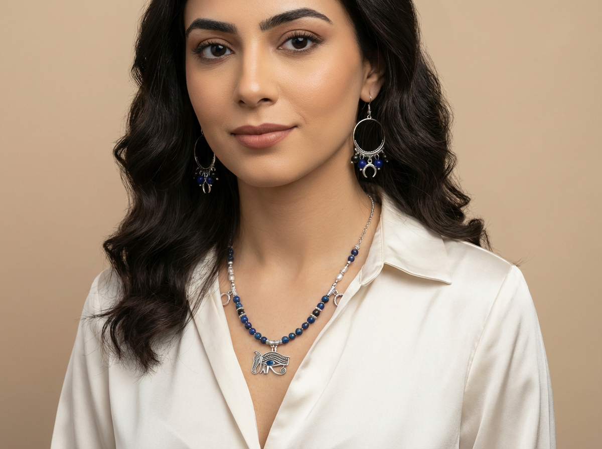 Firefly_Gemini Flash_please change this model to a modern Egyptian model face wearing an offwhite stain 320171 (1)